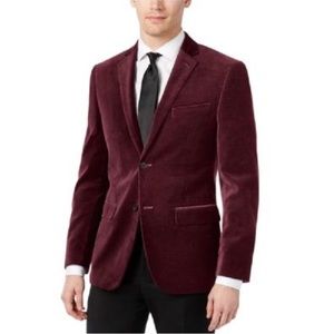 Men’s Velvet Two Button Blazer